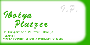 ibolya plutzer business card